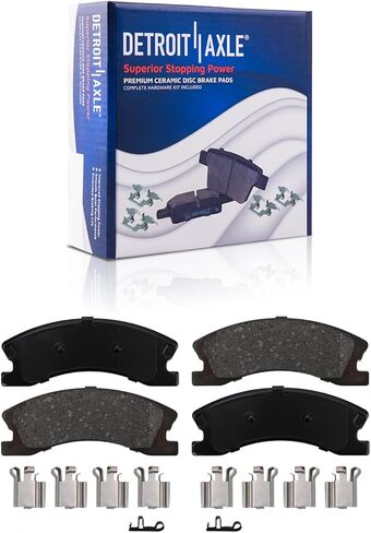Detroit Axle - مجموعة الفرامل الأمامية لـ 99-04 Jeep Grand Cherokee 1999 2000 2001 2002 2003 2004 Disc Brake Rotors Pads Ceramic Barkes Pads in Saudi Arabia