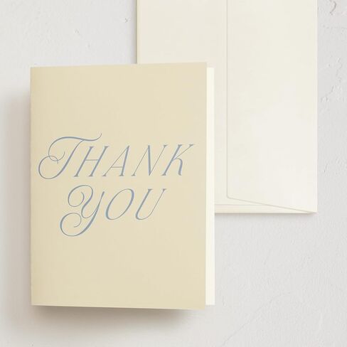 Minted Thank You Cards 10 - حزمة ، شكرًا لك على الأظرف ، البطاقة الفارغة ، القوس الوردي والتصميم المخطط ، دش الطفل ، أمي جديدة ، معمودية وتعميد ، ورقة فاخرة ، صممها فنانون مستقلون in Kuwait