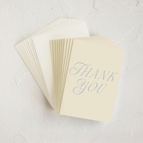 Minted Thank You Cards 10 - حزمة ، شكرًا لك على الأظرف ، البطاقة الفارغة ، القوس الوردي والتصميم المخطط ، دش الطفل ، أمي جديدة ، معمودية وتعميد ، ورقة فاخرة ، صممها فنانون مستقلون in Kuwait