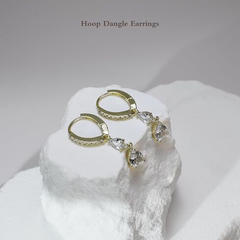 Dainty Gold Huggie Hoop Earrings Trendy CZ Diamond Dangle Drop Earrings Hypoallergenic Jewelry for Women in Saudi Arabia