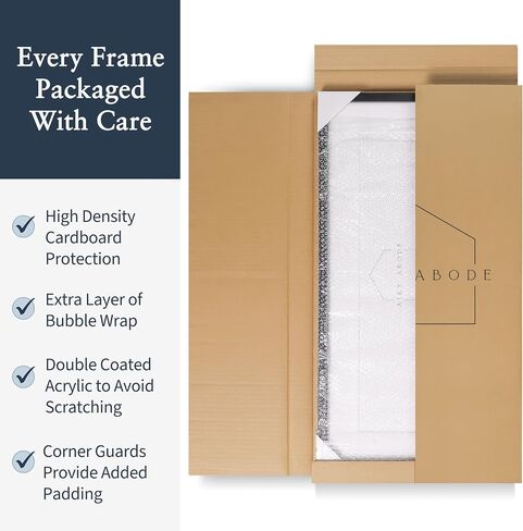 Premium Black Wood Picture Frame 30x40 Matted to 24x36 - Pick Your Size and Color in Kuwait