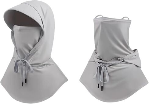 تبريد Balaclava Sun UV Contrecting قناع تنفس الرأس الكامل غطاء الوجه الحريري 3in1 قناع الوجه هود للنساء الرجال in Kuwait