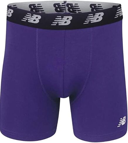 New New New Men Men's No-Fly Cotton Performance Boxer Boxer ، 5 inste inseam (3 Pack) ، Prism Purple/Lead/Black ، 5x-Large in Kuwait