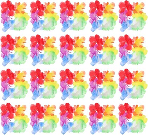 10 أزواج معصم معصم زهرة leis سوار Luau الرقص Party Leis للحفلات هاواي Anklet tropical Leis Bracelet Decor in Saudi Arabia
