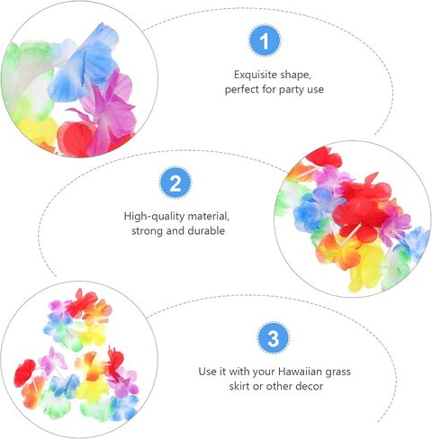 10 أزواج معصم معصم زهرة leis سوار Luau الرقص Party Leis للحفلات هاواي Anklet tropical Leis Bracelet Decor in Saudi Arabia