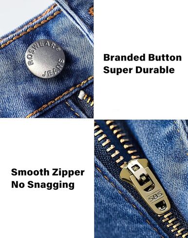 roswear Women's Wide Leg Capri Jeans Stretchy High Waisted Baggy Jeans Denim Capris with Pockets in Kuwait