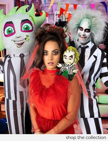 Rubies Men's Beetlejuice Grand Heritage Costume Shirt ، سترة ، سروال ، ربطة عنق وشوكة in Saudi Arabia