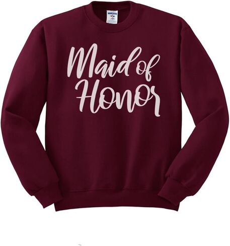 TeesAndTankYou Bridal Party Maid of Honor Sweatshirt Unisex in Kuwait