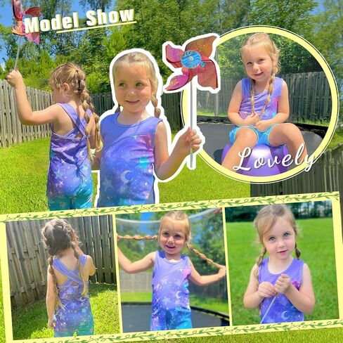 uideazone Gymnastic Leotard for Girls Criss-Cross Strap Tumbling Outfit Color Block Unitards Biketard with Shorts 4-10T in Saudi Arabia