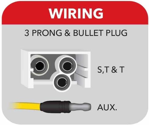 Dual Funtion 4" Round Red Stop, Turn & Tail and White Back-up LED Light in Kuwait