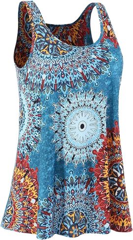 Knuffnee Womens Tank Top with Built in Bra Flowy Pleated Camis Sleeveless Scoop Neck Tank Tops in Kuwait