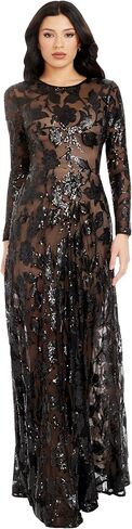 Dress the Population Women's Ava Fit and Flare Maxi Dress in Saudi Arabia