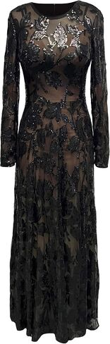 Dress the Population Women's Ava Fit and Flare Maxi Dress in Saudi Arabia