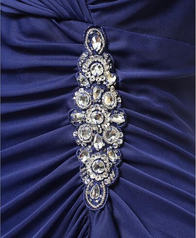 Alex Evenings Women's Long Surplice Neckline Mother of The Bride Dress with Flutter Sleeves and Hip Embellishment in Saudi Arabia