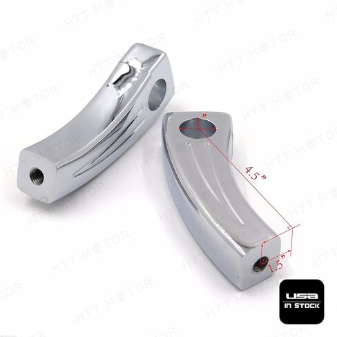 XKMT-4.5 "RISERS CHROMED HOYERBAR RISERS متوافقة مع الدراجات العالمية (1" بار) دراجة نارية [B00YWCJ7F6] in Saudi Arabia