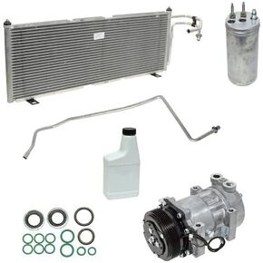 A/C Compressor Kit with Condenser - Compatible with 2001 Jeep Cherokee (with Pad Mount Fittings) in Saudi Arabia
