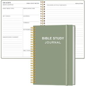 Bible Study Journal – Church Notes Notebooks – Note Taking & Journaling Kit, 5.8" x 8.5", Teal Floral in Kuwait