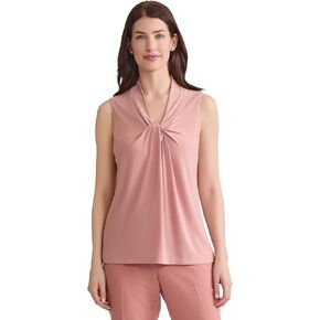 Kasper Women's Olcyless Knot Front Matte Jersey Top in Kuwait