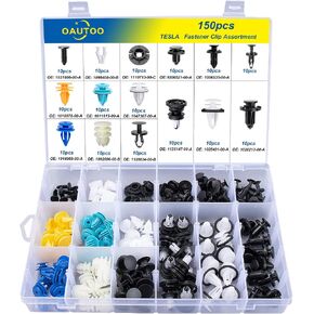 OAUTOO 150pcs for Tesla Body Interior and Exterior Retainer Fastener Clip Assortment in Saudi Arabia