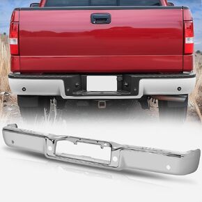 استبدال شريط الخطوة الخلفية Auto Dynasty Bumper متمثل مع 2004-2008 Ford F-150 Lincoln Mark LT ، فتحات مستشعر غير مواقف ، FO1102361 ، الطلاء لتتطابق (التمهيدي) الأسود ، 04 05 06 07 08 in Kuwait