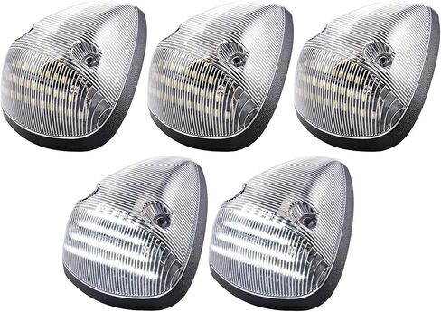5PCS Amber Clear Lens LED Cab Roof Marker Lights Compatible with1994-1998 RAM 1500 2500 3500 Pickup Truck Roof Top Running Lights in Kuwait