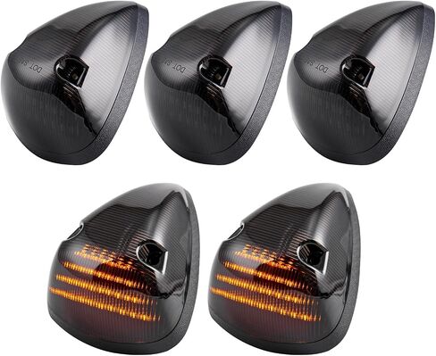 5PCS Amber Clear Lens LED Cab Roof Marker Lights Compatible with1994-1998 RAM 1500 2500 3500 Pickup Truck Roof Top Running Lights in Kuwait