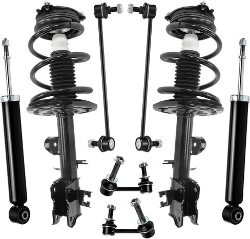 Detroit Axle - Struts Shocks Kit for 2013-2019 INFINITI QX60 JX35 Nissan Pathfinder, 2 Front Struts with Coil Springs 2 Rear Shock Absorbers 4 Front Rear Sway Bars 2014 2015 2016 2017 2018 Suspension in Saudi Arabia
