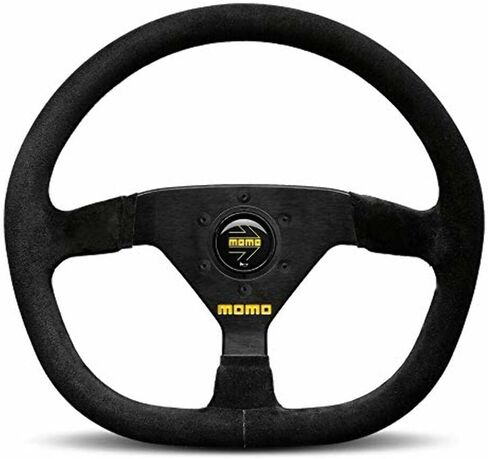 MOMO Motorsport MOD. 30 w/Buttons Black Suede Race Steering Wheel Black, Brushed Black Anodized Spoke, 320mm - R1960/32SHB in Kuwait