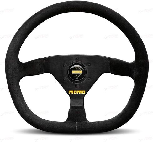 MOMO Motorsport MOD. 30 w/Buttons Black Suede Race Steering Wheel Black, Brushed Black Anodized Spoke, 320mm - R1960/32SHB in Kuwait