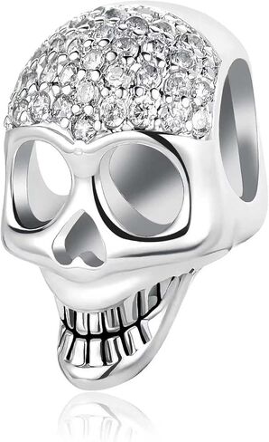 Sugar Skull Charm for Bracelet Birthstone Bead Dangle Charm for Women Birthday Día de Muertos Jewelry in Saudi Arabia