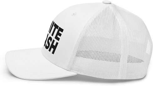 White Trash Trucker Hat Curved Bill Mid Crown Adjustable Funny Cap in Saudi Arabia