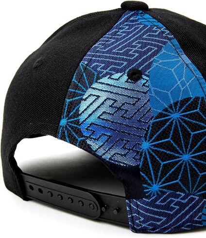 Traditional Japanese Baseball Cap, Embroidered Pattern, Adjustable Snapback Flat Brim, 6-Panel Baseball Cap in Saudi Arabia