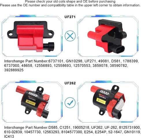 Pack of 8 Ignition Coil Pack and Spark Plug Wires Set Compatible with Chevy Express Silverado Suburban GMC Savana Sierra Yukon XL Cadillac Escalade Replace UF262 D585 in Saudi Arabia