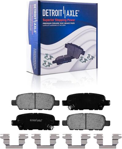 Detroit Axle-مجموعة الفرامل لـ 09-14 16-19 Nissan Maxima حفر دوارات الفرامل المحفورة منصات الفرامل الخزفية 2009-2014 2016 2017 2019 البديل الخلفي الأمامي: 12.56 "بوصة الأمامية 12.12" بوصة خلفية متداول. in Kuwait