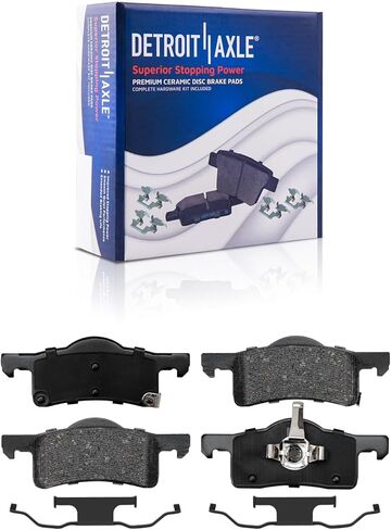 Detroit Axle - مجموعة الفرامل الخلفية لـ 03-06 Ford Expedition Lincoln Navigator Brake Brake Rotors Pads Ceramic Brakes 2003 2004 2005 2006 Present in Saudi Arabia