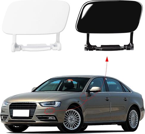 غطاء غطاء غسالة المصباح الأمامي من أجل Audi A4 2013 2014 2015 2016 8K0955275C 8K0955276C (سوداء ، جانب السائق الأيسر) in Saudi Arabia