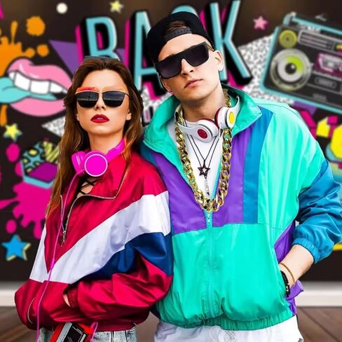 Hip Hop Costume Kit Gold Rapper Hat Sunglasses Gold Dollar Sign Pendant Necklaces 80s/90s Rapper Accessories in Saudi Arabia