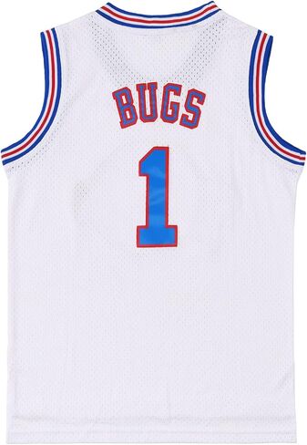 Men's Basketball Jerseys #10 Lola #1 Bugs Space Movie Sports Shirts 90s Hiphop Party Clothing White in Saudi Arabia