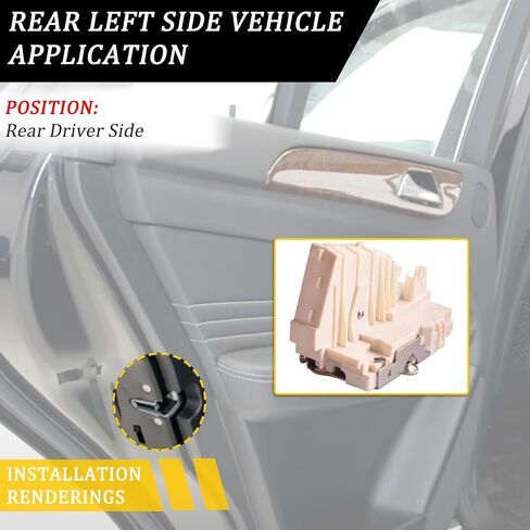 Rear Left Door Lock Actuator Compatible for 2006-2013 Mercedes Benz W251 R350 GL450 ML350 Rear Driver Side Door Latch Replacement Without Child Safety Lock Replaces A1697302335 in Saudi Arabia