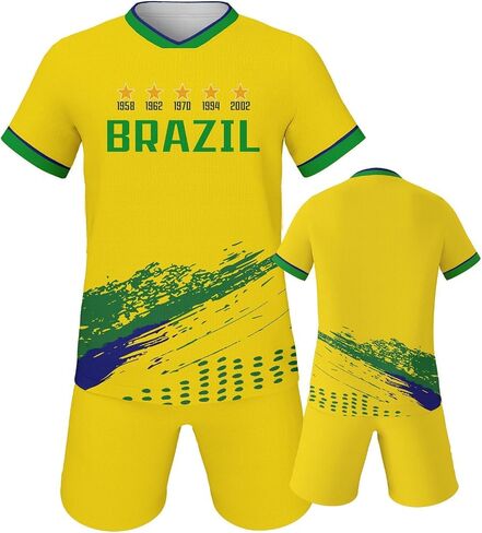 Soccer Jersey Kit Kids National Team Boys Soccer Jersey/Shorts Football Shirt Set Sport Uniform for Soccer Fans Gift in Saudi Arabia