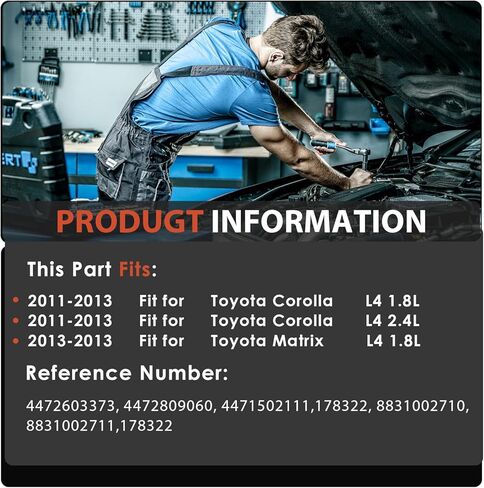 ضاغط تكييف الهواء و A/C القابض لـ T-oyota C-Orolla/M-ATRIX 1.8L 2011 2012 2013 447260-3373 447280-9060 447150-2111 447150-4840 471-1023 178322 88310-0210 88310-02710-02710-02710-02710-027. in Kuwait