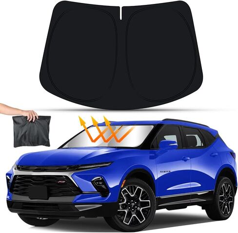 Car Sun Shade for Kia Forte 2019 2020 2021 2022 2023 2024 Auto Interior Accessories Front Windshield Sunshade Foldable Insulation Reflective Protector Parasol Window Curtains Cover Visor in Kuwait