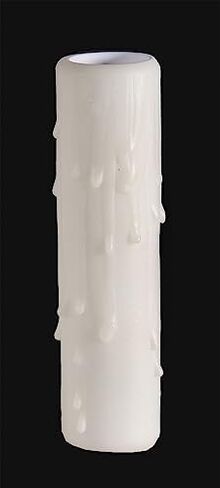 B&P Lamp® 3" Ht. Ivory Poly Candle Cover, Candelabra Base in Saudi Arabia