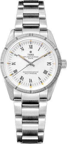Thorn T004 34mm PT5000 Luxury Men's Mechanical Watch - Domed Sapphire Crystal C3 Luminous 100M Water Resistant in Saudi Arabia