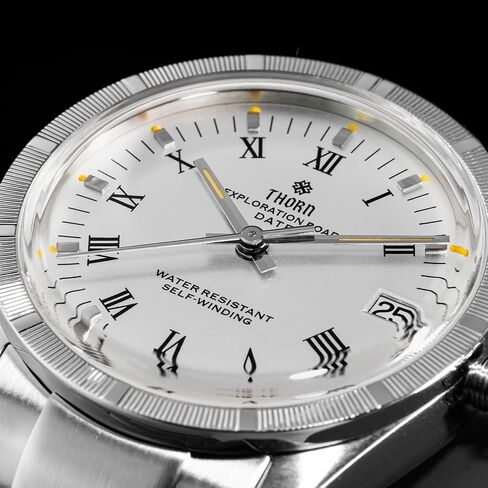 Thorn T004 34mm PT5000 Luxury Men's Mechanical Watch - Domed Sapphire Crystal C3 Luminous 100M Water Resistant in Saudi Arabia