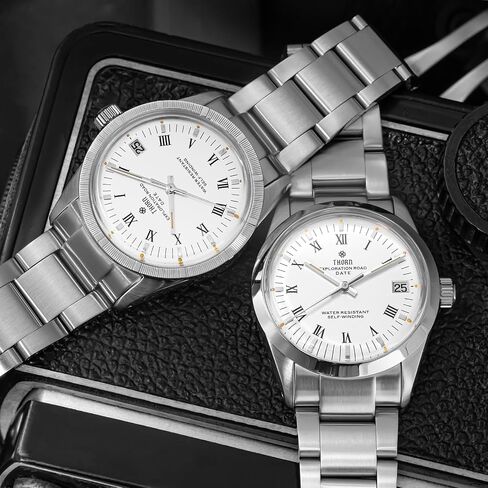 Thorn T004 34mm PT5000 Luxury Men's Mechanical Watch - Domed Sapphire Crystal C3 Luminous 100M Water Resistant in Saudi Arabia