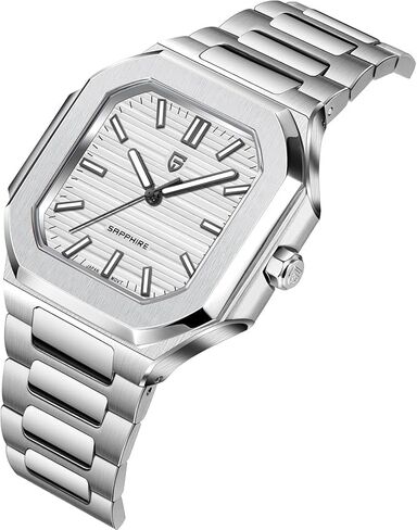 Pagani Design Men's Watch | حركة الكوارتز اليابانية VH31 | ساعة معصم الفولاذ المقاوم للصدأ للأعمال والخارجية | 50M مقاوم للماء | بطارية 5 سنوات in Kuwait