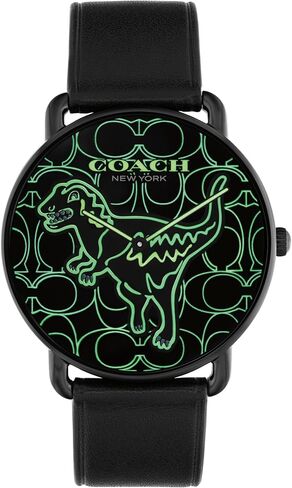 COACH Elliot Men's 2H Quartz Watch – 41 mm Stainless Steel Case – Calfskin Strap – Rexy Design Dial - Stylish Fashion Accessory, Gift for Her in Saudi Arabia