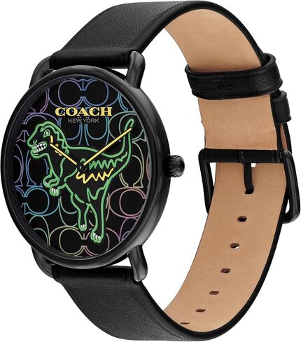 COACH Elliot Men's 2H Quartz Watch – 41 mm Stainless Steel Case – Calfskin Strap – Rexy Design Dial - Stylish Fashion Accessory, Gift for Her in Saudi Arabia