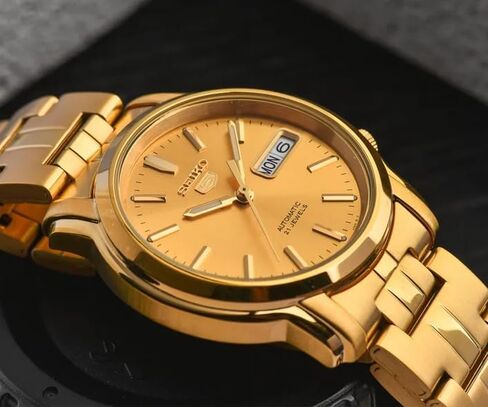 Seiko Men's Snkk76 Gold Gold Plated Feathel Thanshel in Saudi Arabia